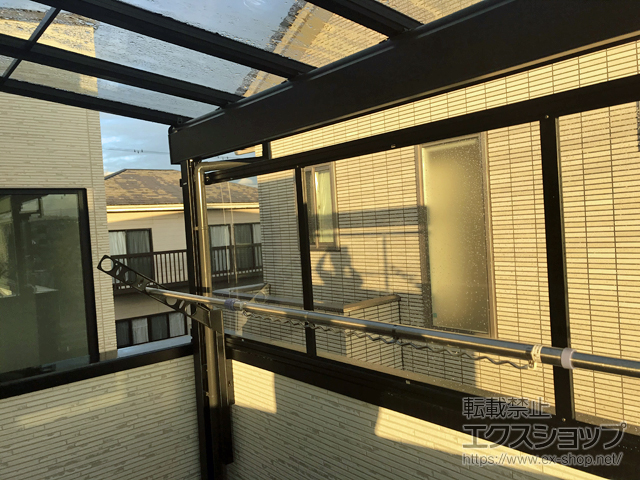 千葉県木更津市ののバルコニー・ベランダ屋根 レボリューZ F型 積雪50cm対応 屋根タイプ 単体 施工例