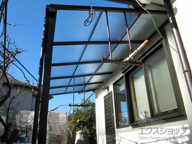 神奈川県横浜市ののテラス屋根 ソラリア F型 テラスタイプ 単体 積雪〜20cm対応 施工例