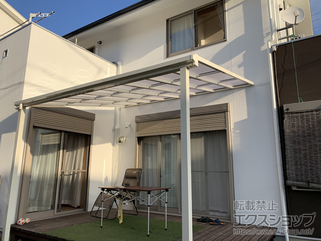 愛知県名古屋市ののテラス屋根 ソラリア F型 テラスタイプ 単体 積雪〜20cm対応 施工例