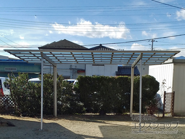 山梨県甲府市ののカーポート ネスカF (フラットスタイル) 積雪〜20cm対応 施工例