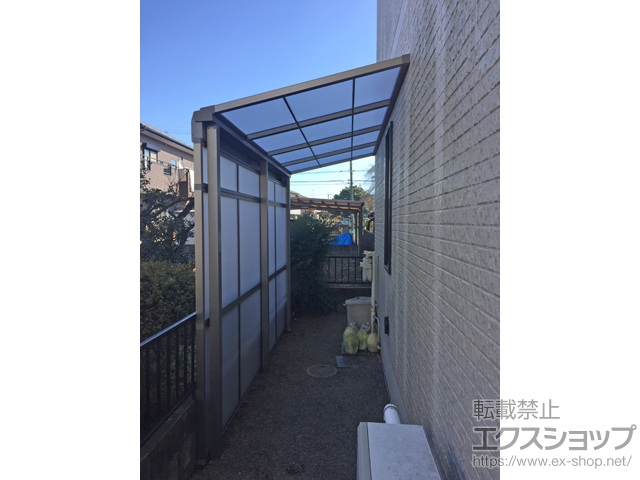栃木県下野市ののストックヤード スピーネストックヤードF型 パネルタイプ スクリーン仕様 積雪〜20cm対応 施工例
