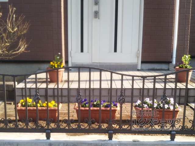 新潟県新潟市ののフェンス・柵 シャローネ フェンスES09型　自由柱施工 施工例