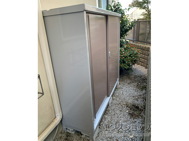 東京都目黒区のの物置・屋外倉庫 シンプリー 一般型 1740×515×1603（MJX-175D） MJX-175D-AR 施工例