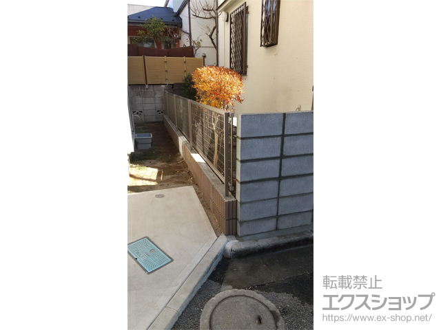 東京都練馬区ののフェンス・柵 アルメッシュフェンス1型　フリーポールタイプ 施工例