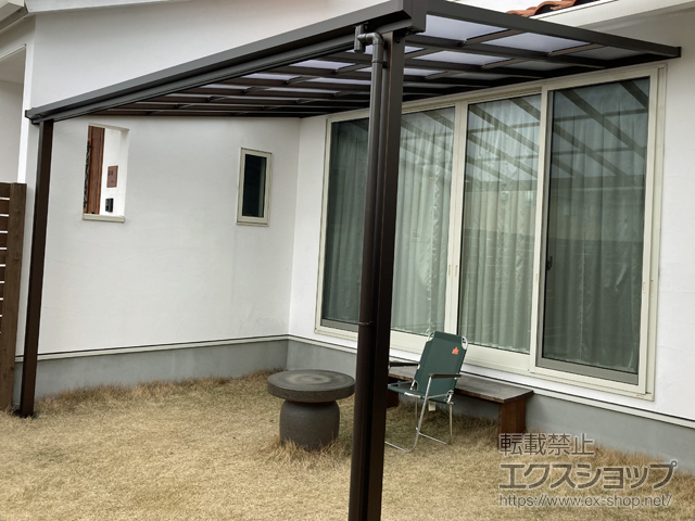 大分県大分市ののテラス屋根 ソラリア F型 テラスタイプ 単体 積雪〜20cm対応 施工例