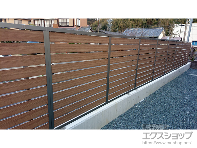 静岡県島田市ののフェンス・柵 モクハイフェンス フリーポールタイプ 施工例