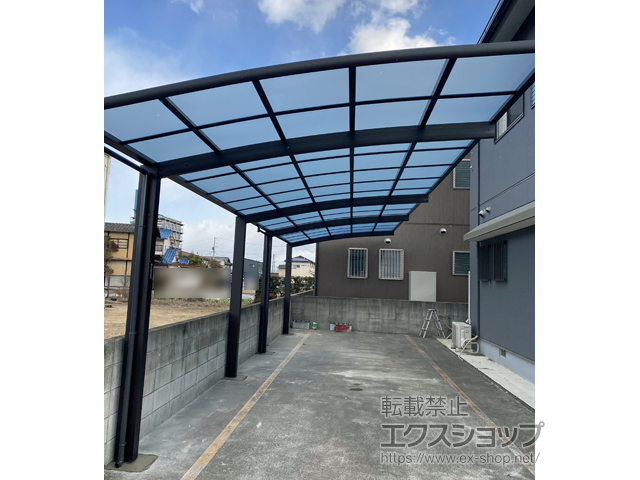 広島県府中市ののカーポート レイナポートグラン 縦連棟　積雪〜20cm対応 施工例