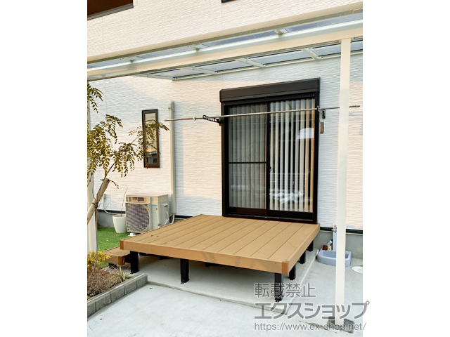 佐賀県佐賀市ののテラス屋根 ソラリア F型 テラスタイプ 単体 積雪〜20cm対応 施工例