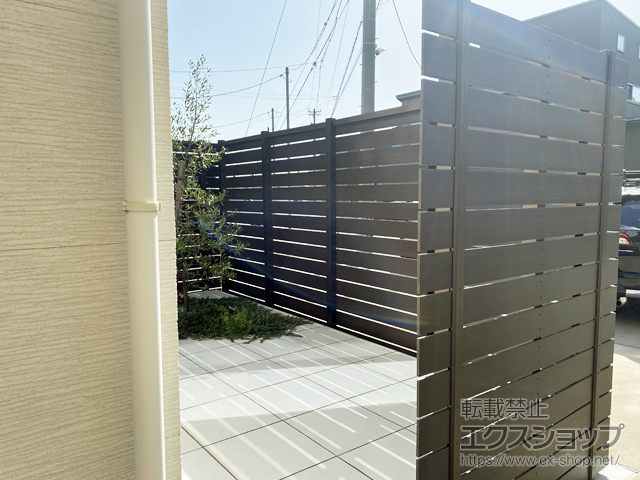 石川県野々市市ののフェンス・柵 マイティウッド Sライン 15段貼 隙間10mm 施工例