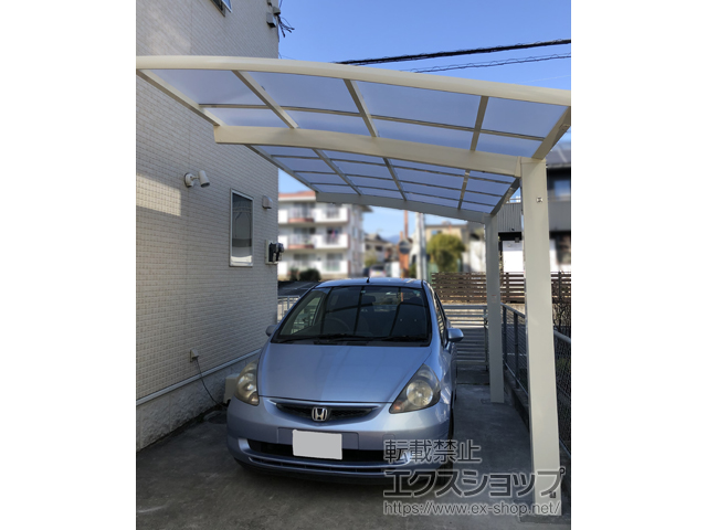 静岡県富士宮市ののカーポート ネスカR (ラウンドスタイル) 積雪〜20cm対応 施工例