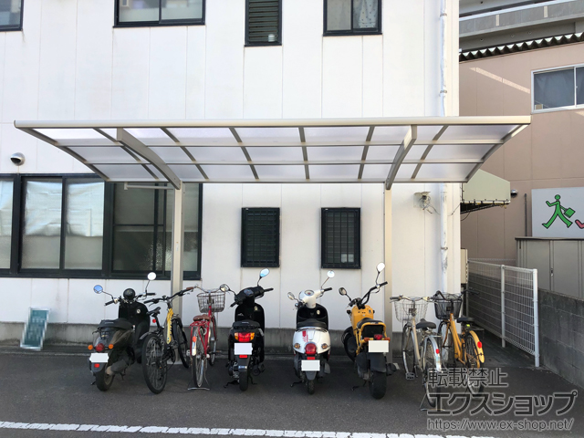愛媛県松山市ののサイクルポート・駐輪場 レイナポートグランミニ 積雪〜20cm対応 施工例