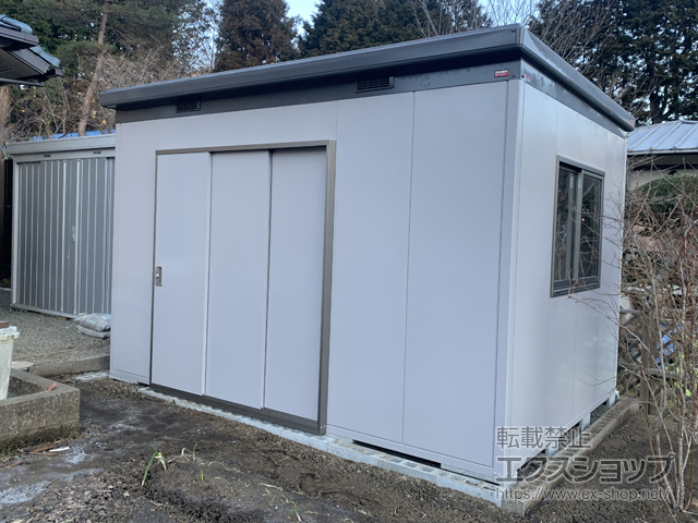 神奈川県足柄下郡箱根町のの物置・屋外倉庫 ナイソー 一般型 3620×2460×2440 SMK-90H 施工例