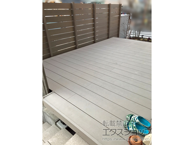 愛知県春日井市ののウッドデッキ リウッドデッキ 200 ※L字納まり 施工例