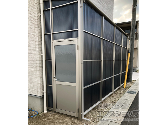 島根県出雲市ののストックヤード ストックヤードII 片側ドア付きタイプ 積雪〜20ｃｍ対応 施工例