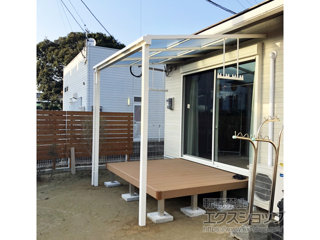 福岡県遠賀郡岡垣町ののテラス屋根 ソラリア F型 テラスタイプ 単体 積雪〜20cm対応 施工例