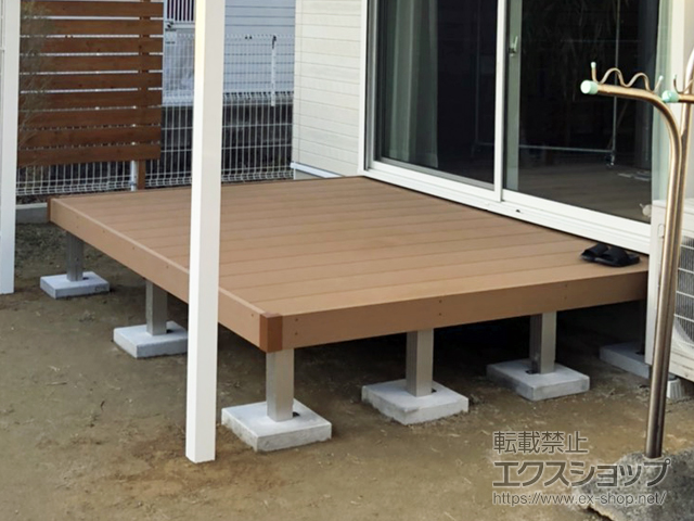 福岡県遠賀郡岡垣町ののウッドデッキ マージウッドデッキ 施工例