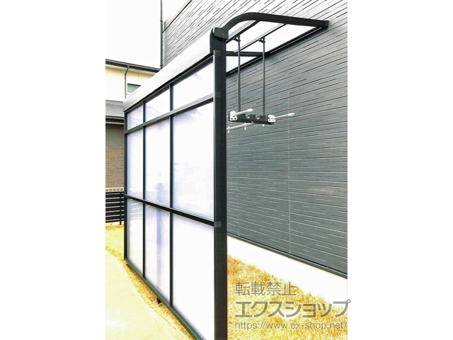 三重県員弁郡東員町ののストックヤード スピーネストックヤードR型 パネルタイプ スクリーン仕様 積雪〜20cm対応 施工例