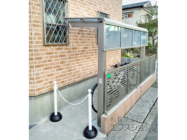 埼玉県越谷市ののサイクルポート・駐輪場 ネスカFミニ (フラットスタイル) 積雪〜20cm対応 施工例