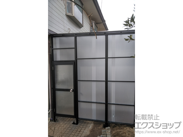 千葉県山武市ののストックヤード オイトック 波板囲い 両ドアタイプ 単体 積雪〜20cm対応 施工例