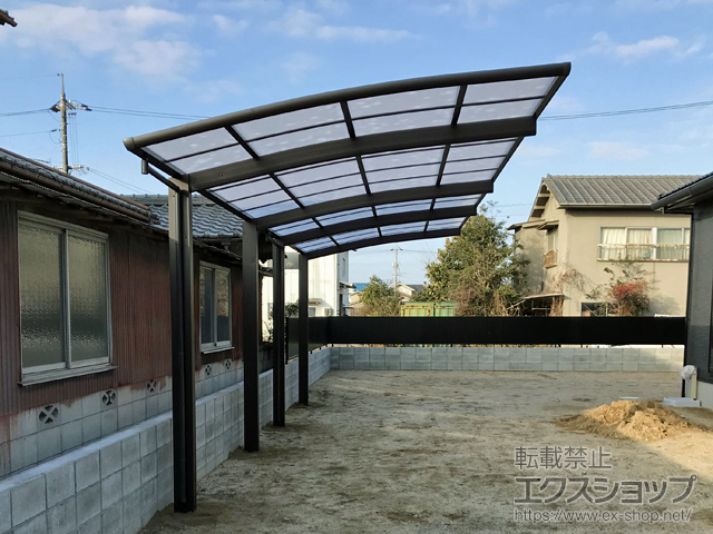 広島県福山市ののカーポート レイナポートグラン 縦連棟　積雪〜20cm対応 施工例