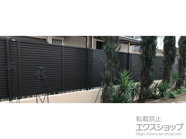 福岡県宗像市ののフェンス・柵 フェンスAB YM2型 横目隠し2 フリーポールタイプ 施工例