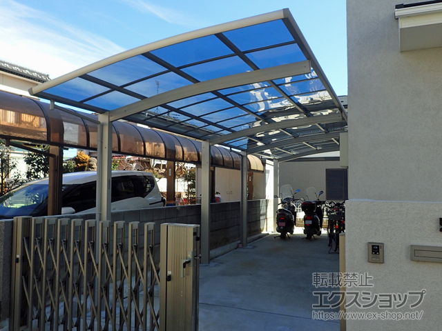 千葉県松戸市ののカーポート レイナポートグラン 縦連棟　積雪〜20cm対応 施工例