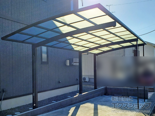 福島県郡山市ののカーポート レイナポートグラン 延長　積雪〜20cm対応 施工例