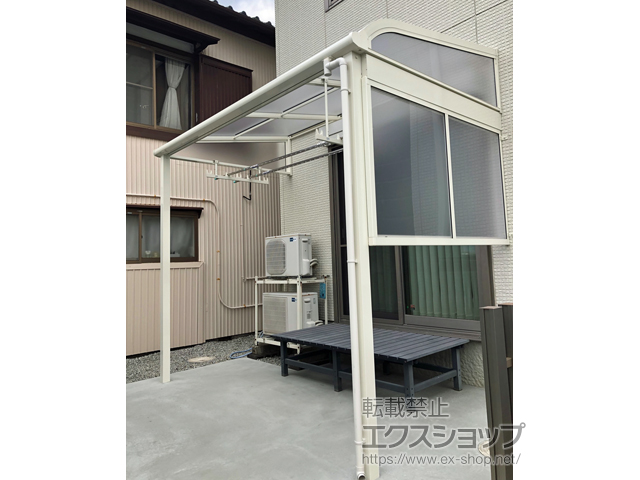 静岡県浜松市ののテラス屋根 ソラリア R型 テラスタイプ 単体 積雪〜20cm対応 施工例