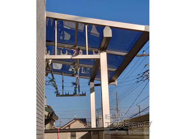 東京都武蔵村山市ののバルコニー・ベランダ屋根 プレシオステラスII F型 屋根タイプ 単体 積雪〜20cm対応 施工例