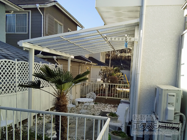 千葉県君津市ののテラス屋根 ソラリア F型 テラスタイプ 単体 積雪〜20cm対応 施工例