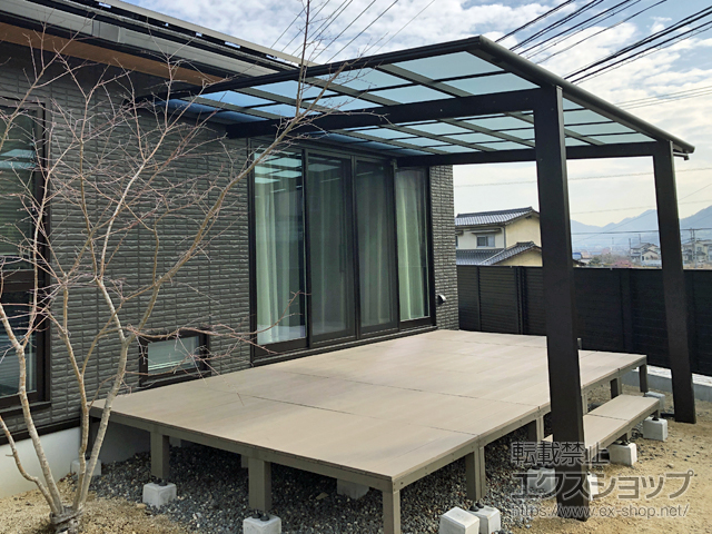 広島県竹原市ののカーポート エフルージュグラン　積雪〜20cm対応 施工例