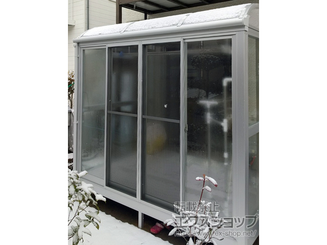 宮城県仙台市ののテラス囲い・サンルーム サニージュ R型 床納まり ランマ無 積雪〜20cm対応 施工例