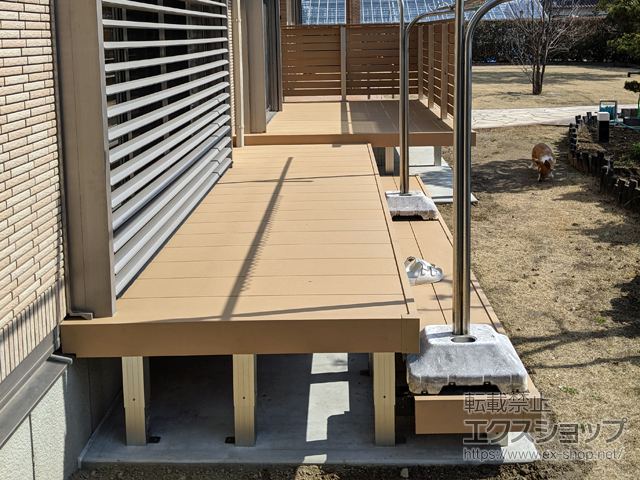 愛知県江南市ののウッドデッキ リウッドデッキ 200 施工例