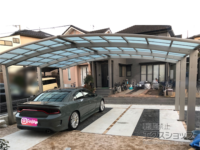 広島県広島市ののカーポート レイナトリプルポートグラン　積雪〜20cm対応 施工例