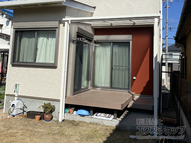 三重県津市ののテラス屋根 ソラリア F型 テラスタイプ 単体 積雪〜20cm対応 施工例