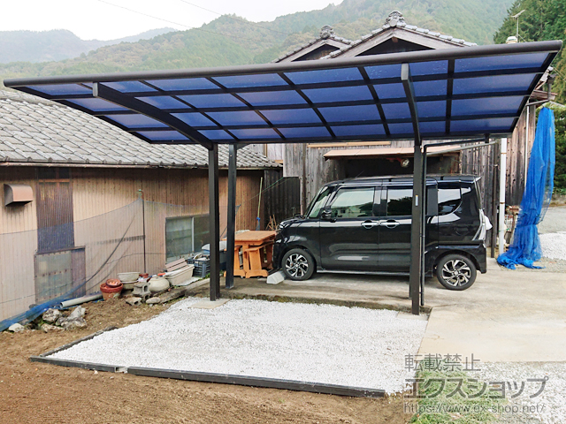 愛媛県北宇和郡鬼北町ののカーポート プレシオスポート 積雪〜20cm対応 施工例