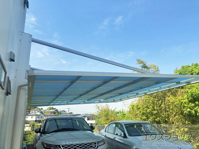 福岡県福岡市ののカーポート ダブルフェース 積雪〜20cm対応 側面支持タイプ 施工例