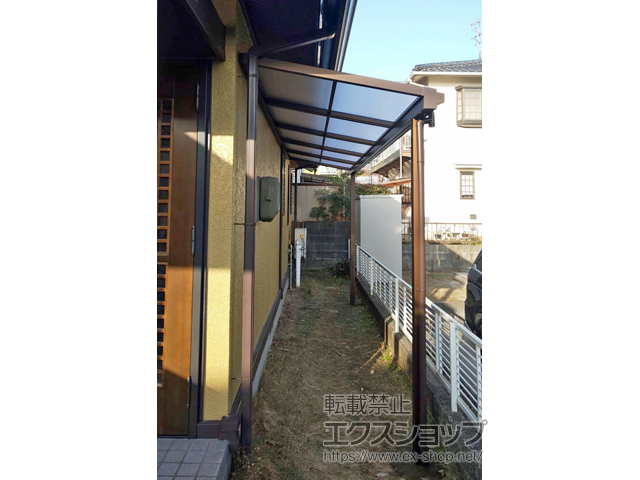 広島県廿日市市ののテラス屋根 ソラリア F型 テラスタイプ 単体 積雪〜20cm対応 施工例