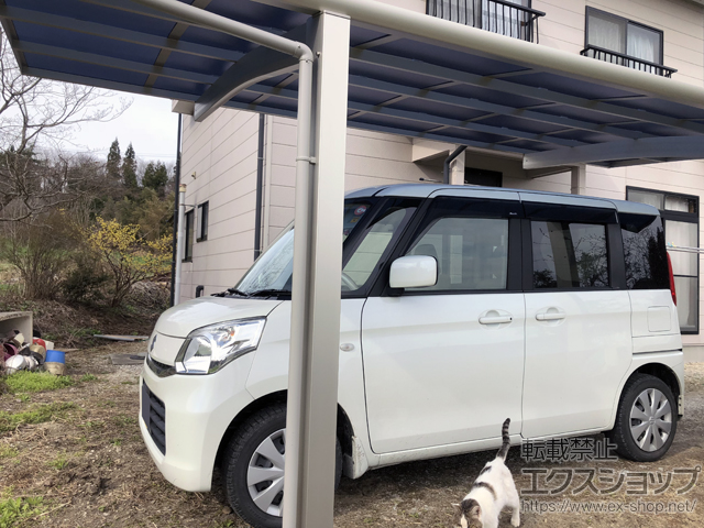 岩手県一関市ののカーポート プレシオスポート 積雪〜20cm対応 施工例