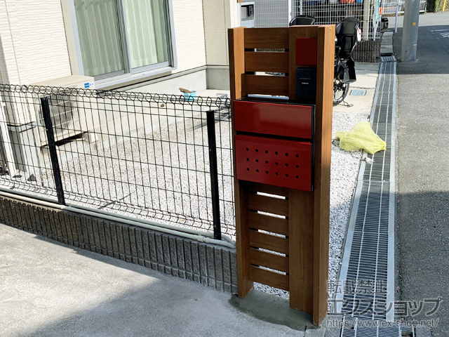 東京都八王子市のの機能門柱・ポスト ルシアスポストユニット BW03型 施工例