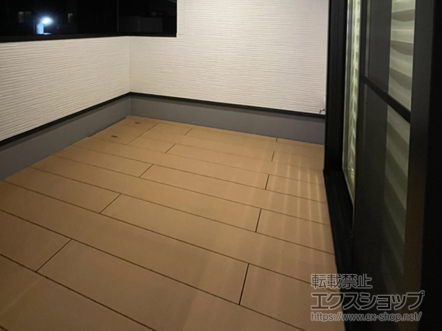 大阪府豊中市ののウッドデッキ バルコニー用 リウッドデッキ200 施工例