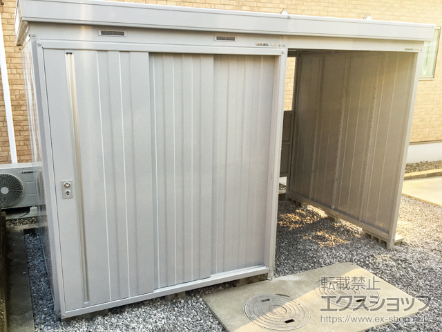 鹿児島県姶良市のの物置・屋外倉庫 ネクスタウィズ 一般型 左扉タイプ（NXN-32S・28CSK） NXN-32S・28CSK-MG 施工例