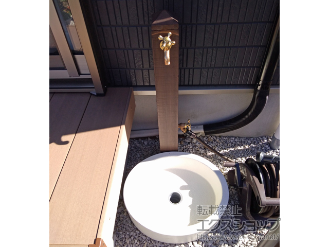 東京都稲城市のの立水栓・ガーデンシンク 立水栓ユニット モ・エットL  ラウンドパンセット 施工例