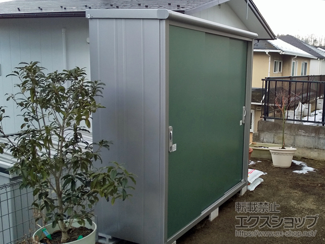 宮城県仙台市のの物置・屋外倉庫 エスモ 一般型 1950×750×1959（ESE-1907A） ESE-1907A-EG 施工例