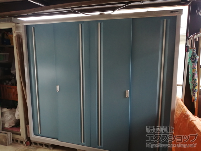 三重県松阪市のの物置・屋外倉庫 シンプリー 一般型 2160×755×1903 MJX-217E-P-AB 施工例