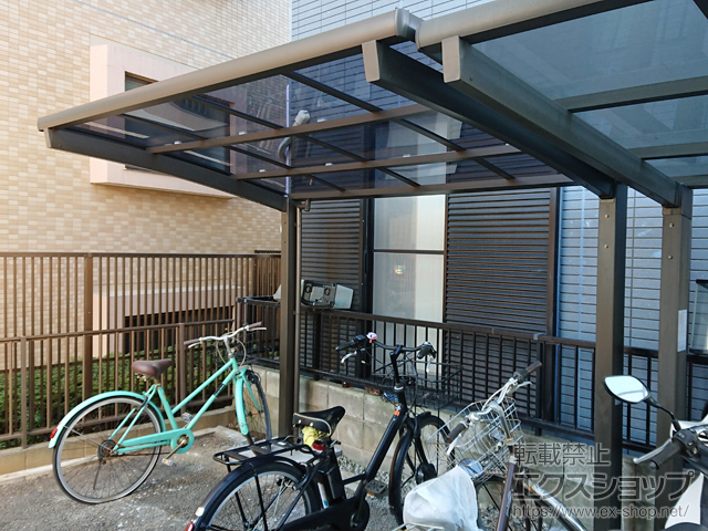 埼玉県和光市ののサイクルポート・駐輪場 ネスカRミニ (ラウンドスタイル) 積雪〜20cm対応 施工例