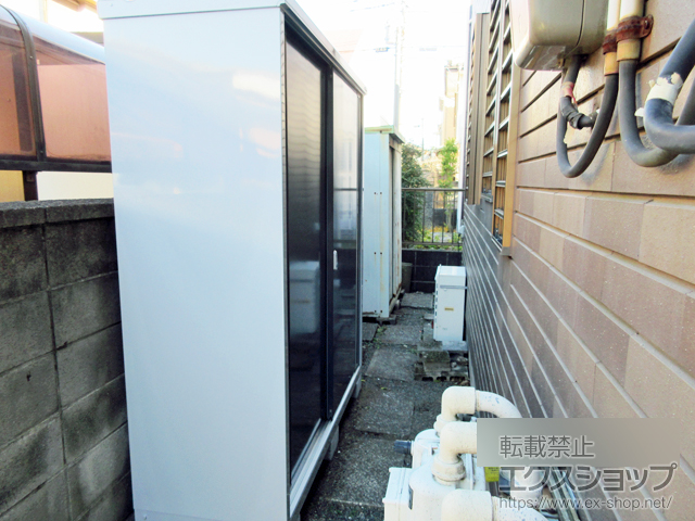 神奈川県大和市のの物置・屋外倉庫 シンプリー 一般型 1740×615×1903 MJX-176E-PG 施工例