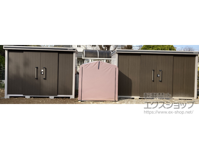 岐阜県多治見市のの物置・屋外倉庫 エルモ 積雪型 2920×1170×2121 LMDS-2911-DW 施工例