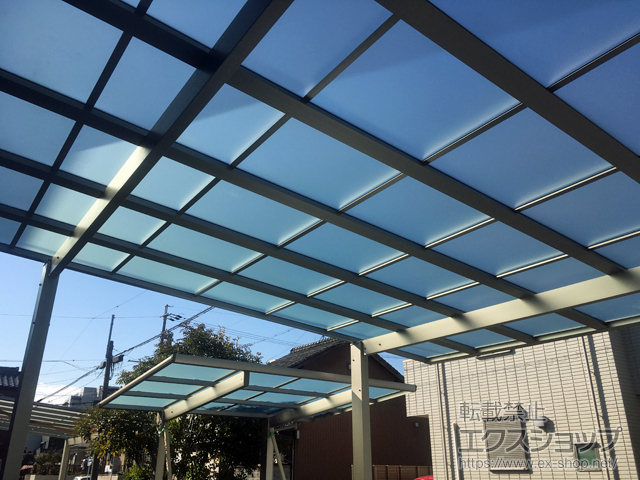 愛知県名古屋市ののカーポート エフルージュ ツイン FIRST 積雪〜20cm対応 施工例