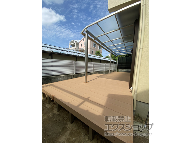 大阪府吹田市ののテラス屋根 ソラリア R型 テラスタイプ 連棟 積雪〜20cm対応 施工例